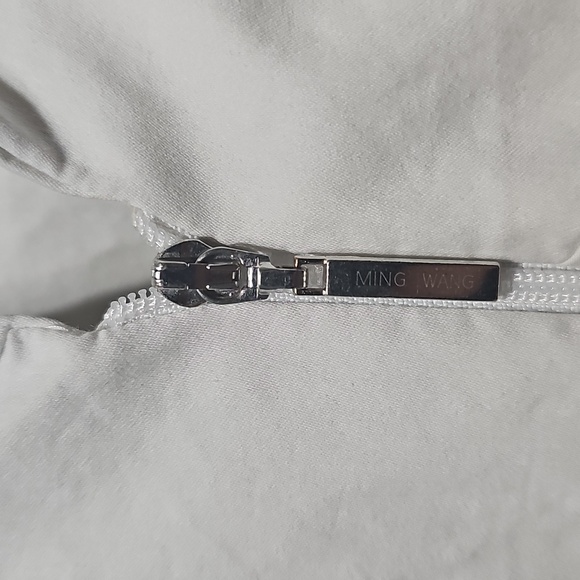 Ming Wang White Zip Jacket‎ Size Large - Picture 3 of 6